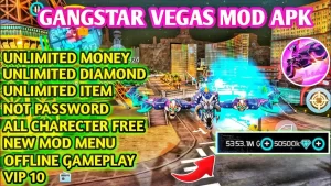 Gangstar vegas mod apk for android(Unlimited Money, VIP 10) 8